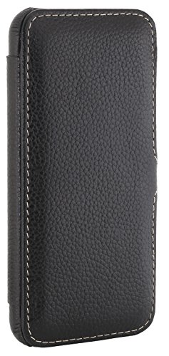 StilGut Book Type Case mit Clip, Hülle aus Leder für HTC One A9, schwarz - 5