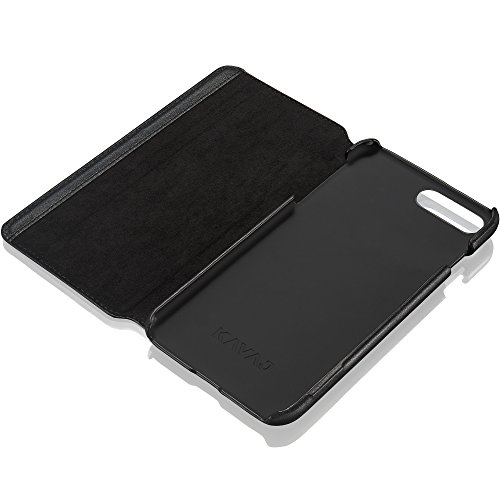 KAVAJ iPhone 7 Plus Hülle Case Ledertasche "Dallas" schwarz aus echtem Leder mit Visitenkartenfach. Dünne Klapphülle Tasche als edles Zubehör für das Original Apple iPhone 7 Plus - 3