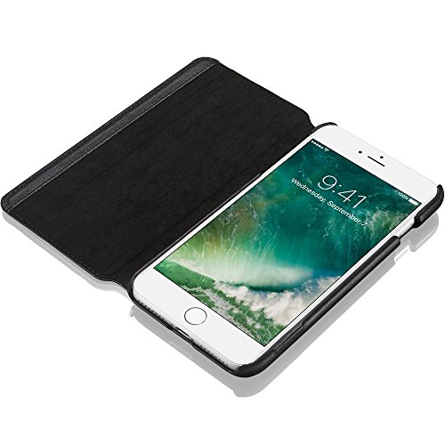 KAVAJ iPhone 7 Plus Hülle Case Ledertasche "Dallas" schwarz aus echtem Leder mit Visitenkartenfach. Dünne Klapphülle Tasche als edles Zubehör für das Original Apple iPhone 7 Plus - 4