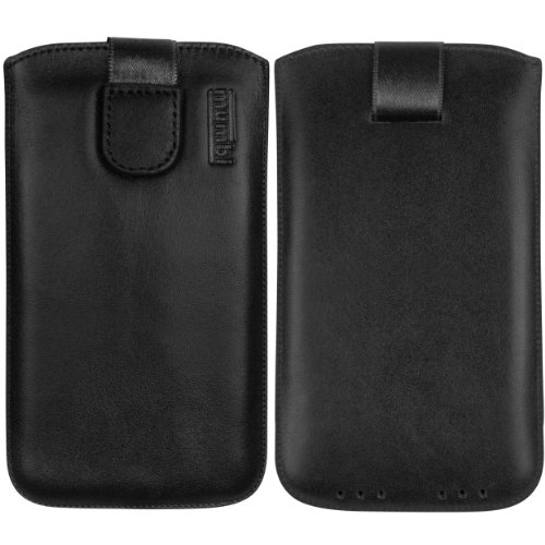 mumbi ECHT Ledertasche Huawei Mate 9 Tasche Leder Etui (Lasche mit Rückzugfunktion Ausziehhilfe) - 1