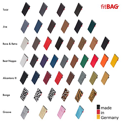 fitBAG Jive Grau Handytasche Tasche aus Textil-Stoff mit Microfaserinnenfutter für Samsung Galaxy S8+ / S8 Plus SM-G955F | Schlanke Hülle als edles Zubehör mit praktischer Reinigungsfunktion | Rundumschutz | Made in Germany -