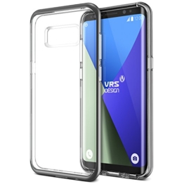 Galaxy S8 Hülle, VRS Design® Silikon Schutzhülle [Schwarz] Transparent Schlagfesten Stoßstangen Durchsichtige Case TPU Handyhülle Clear cover [Crystal Bumper] für Samsung Galaxy S8 2017 -