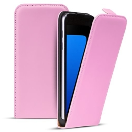 Motorola Moto G PU Leder Flip Case Klapphülle Cover Hülle in Farbe: Rosa -