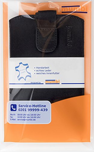 mumbi ECHT Ledertasche Huawei P10 Tasche Leder Etui (Lasche mit Rückzugfunktion Ausziehhilfe) -