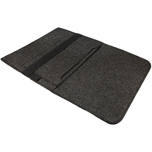 NAUC Tasche Hülle für Google Pixel C Filz Sleeve Schutzhülle Tablet Case Cover Bag mit Innentaschen und sicheren Verschluss, Farben:Dunkel Grau -
