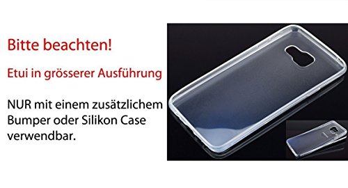 Original Suncase Etui Tasche für Samsung Galaxy S8 | mit ZUSÄTZLICHER Hülle / Schale / Bumper *Lasche mit Rückzugfunktion* Handytasche Ledertasche Schutzhülle Case Hülle in antik-dunkel braun -