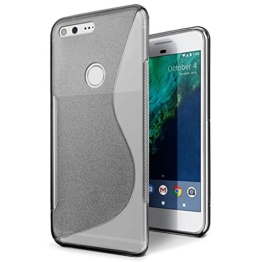 SLEO Google Pixel XL Hülle S-TPU Ultradünne Schutzhülle [Anti-Scratch/Rutsch] [Staubdicht] Translucent Silikon Tasche für Google Pixel XL - Grau -